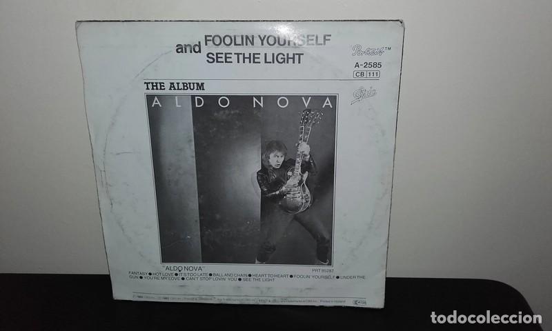Discos de vinilo: Aldo Nova : Foolin Yourself / See The Light (Hol Single) - Foto 2