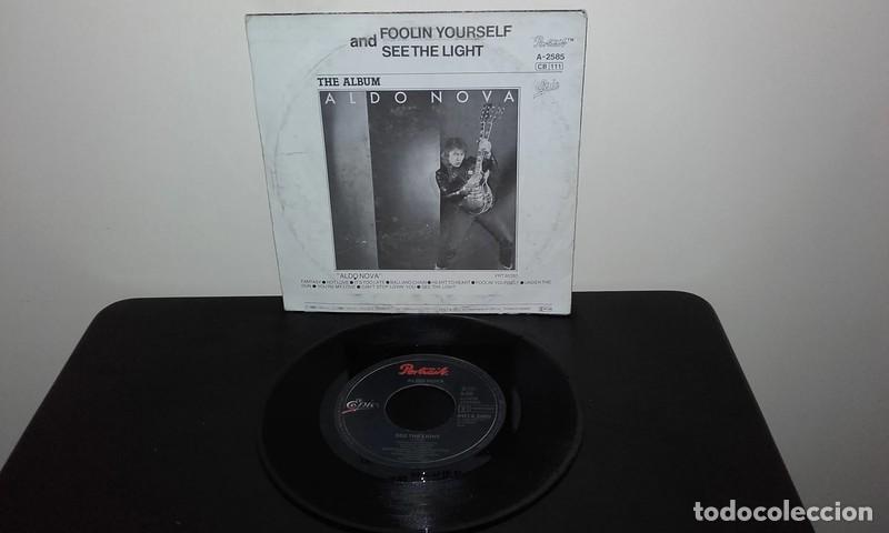 Discos de vinilo: Aldo Nova : Foolin Yourself / See The Light (Hol Single) - Foto 4