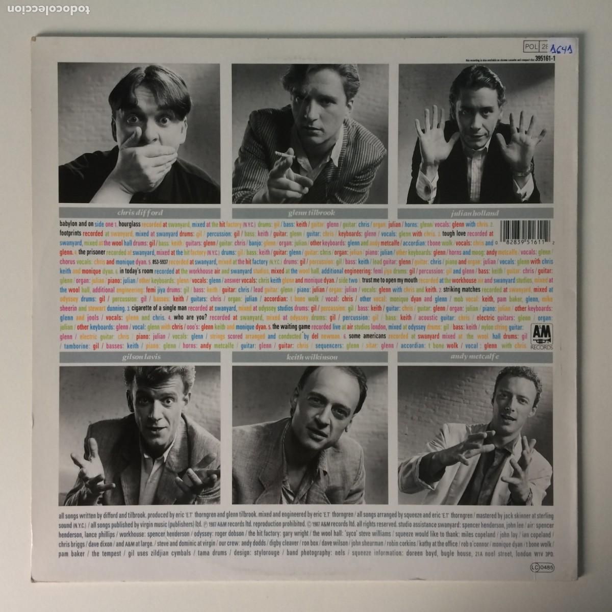 Discos de vinilo: Squeeze &lrm;&ndash; Babylon And On , Germany 1987 A&M Records - Foto 2