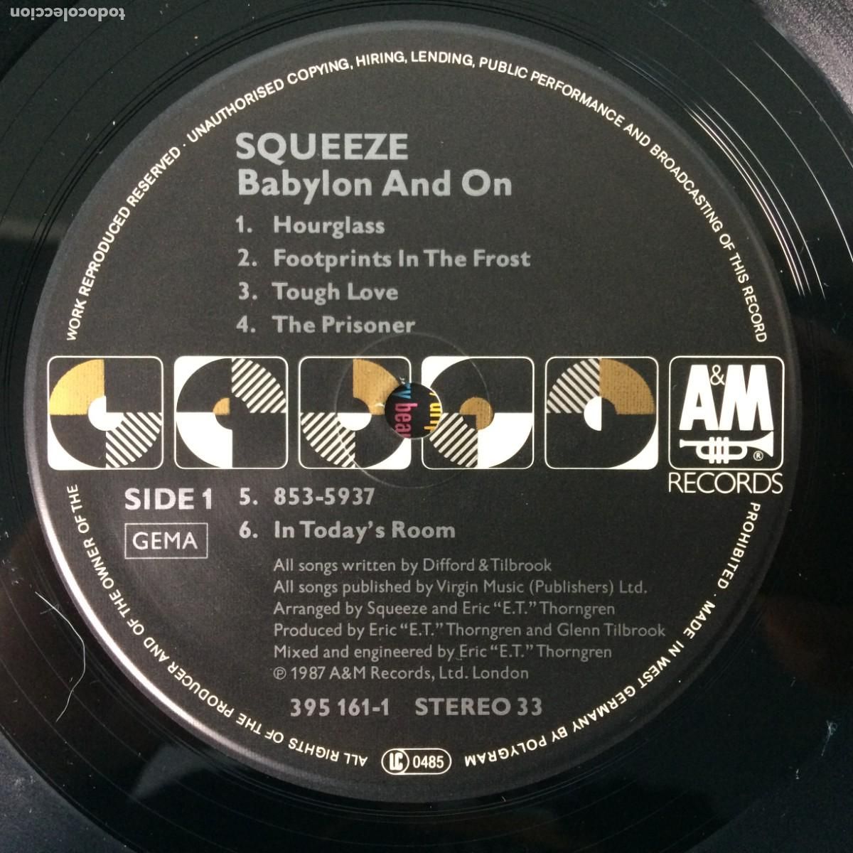 Discos de vinilo: Squeeze &lrm;&ndash; Babylon And On , Germany 1987 A&M Records - Foto 4