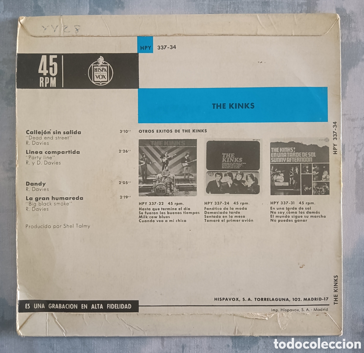 Discos de vinilo: The Kinks, 1966 - Callej&oacute;n sin salida, EP - Foto 2
