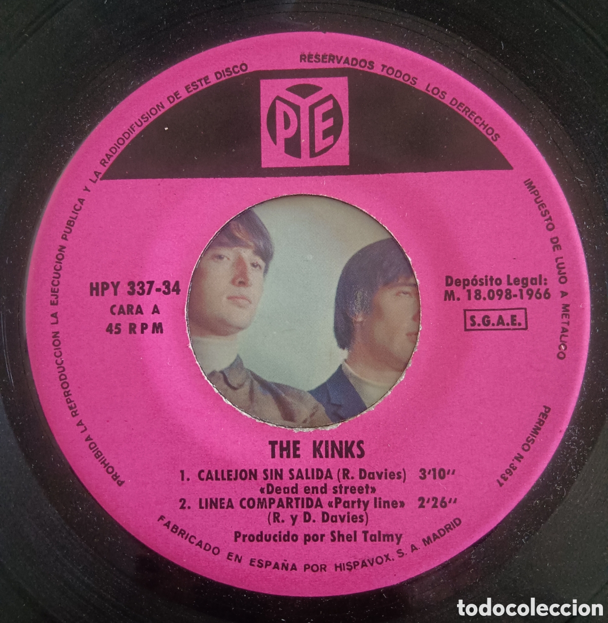 Discos de vinilo: The Kinks, 1966 - Callej&oacute;n sin salida, EP - Foto 3