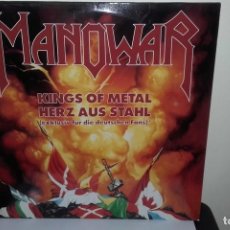 Discos de vinilo: MANOWAR : KINGS OF METAL / HERZ AUS STAHL / PLEASURE SLAVE (GER MAXI-SINGLE)