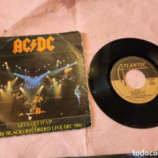 Discos de vinilo: DISCO VINILO EP 7 AC DC. LET'S GET IT UP BACK IN BLACK. 1981.