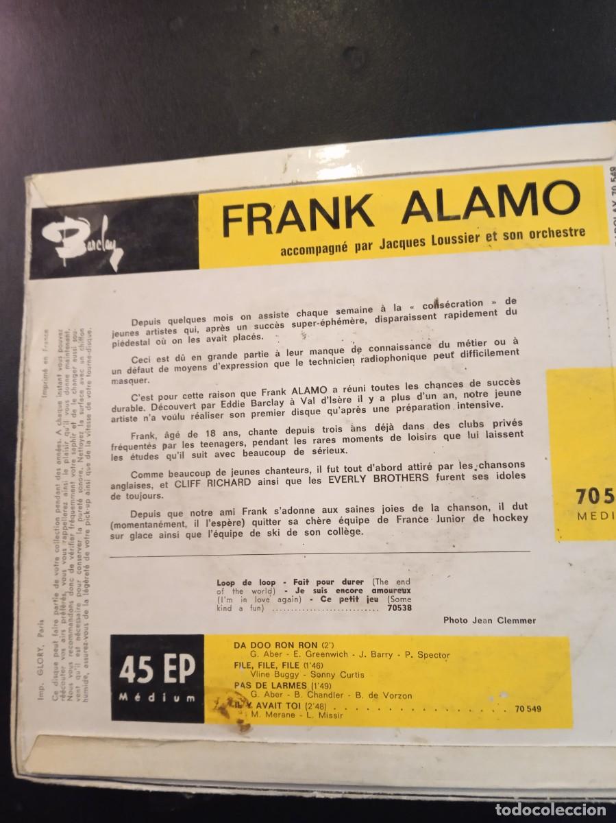 Discos de vinilo: FRANK ALAMO- DA DOO RON RON. EP - Foto 2