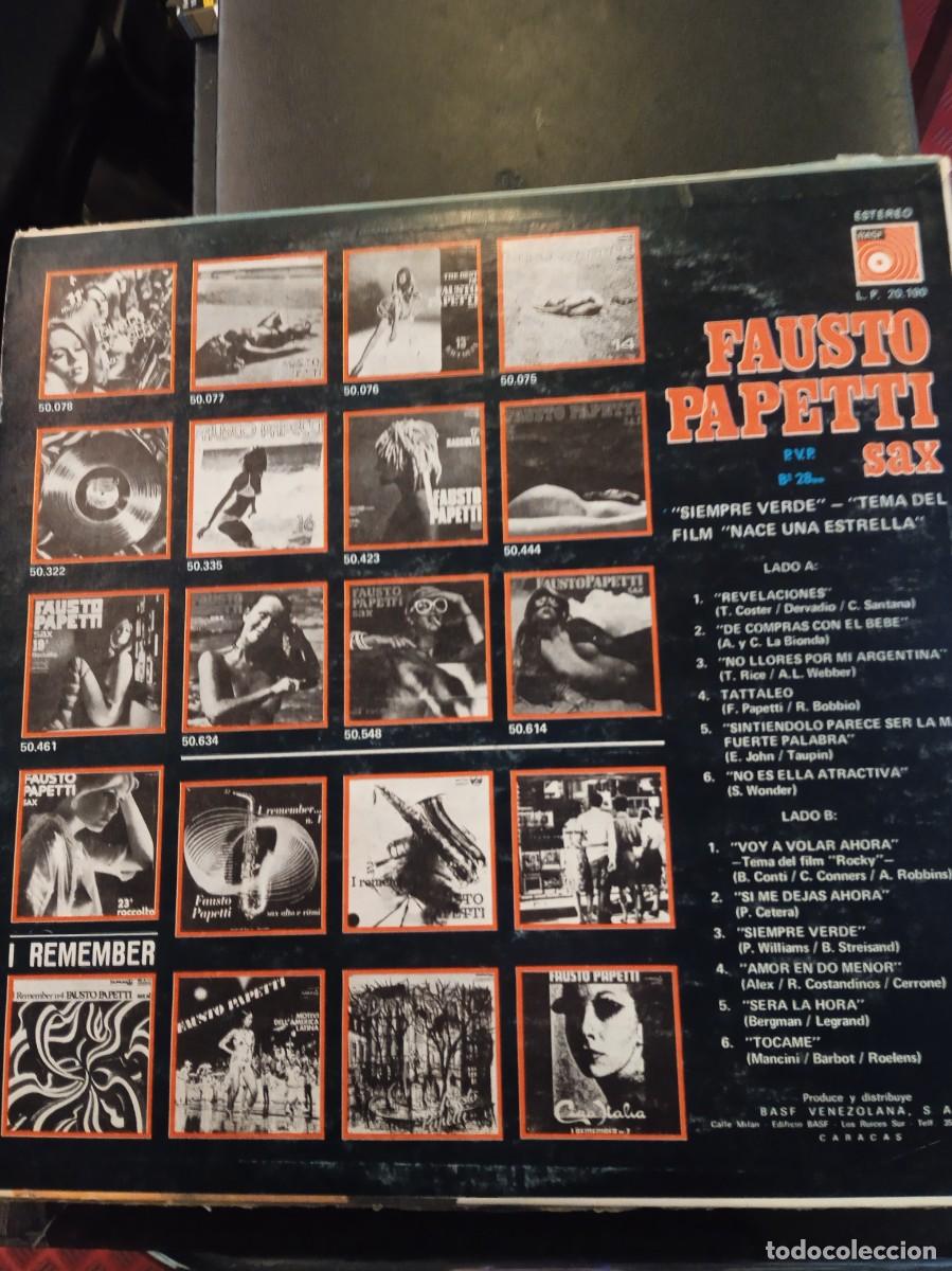 Discos de vinilo: FAUSTO PAPETTI- SAX. LP - Foto 2