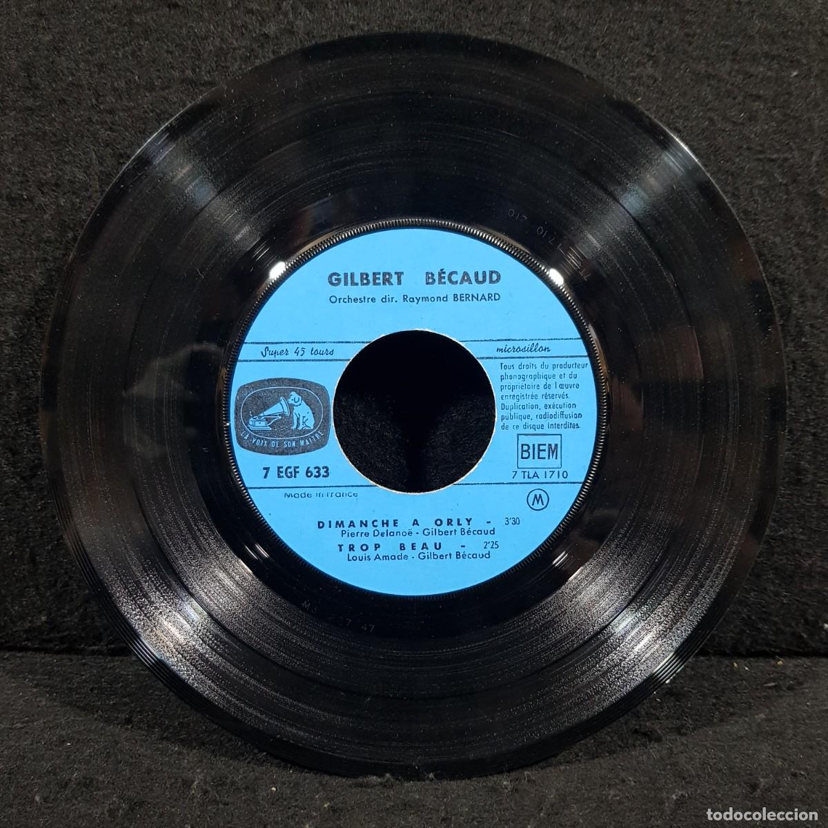 Discos de vinilo: GILBERT BECAUD - EGF 633 - DISCO DE VINILO - SINGLE / S-194 - Foto 4