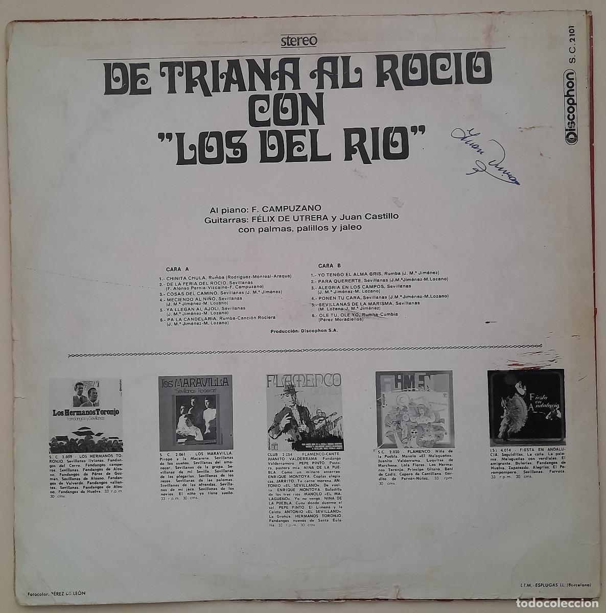 Discos de vinilo: LOS DEL RIO &rdquo;DE TRIANA AL ROCIO&rdquo; - Foto 2