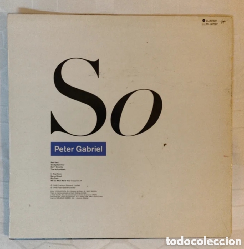 Discos de vinilo: PETER GABRIEL - SO - Foto 2