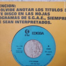 Discos de vinilo: LITTLE RICHARD – LONG TALL SALLY / TUTTI FRUTTI-SINGLE-RARO-1981-