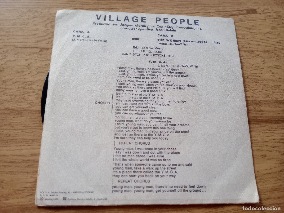 Discos de vinilo: VILLAGE PEOPLE / Y.M.C.A. - Foto 2