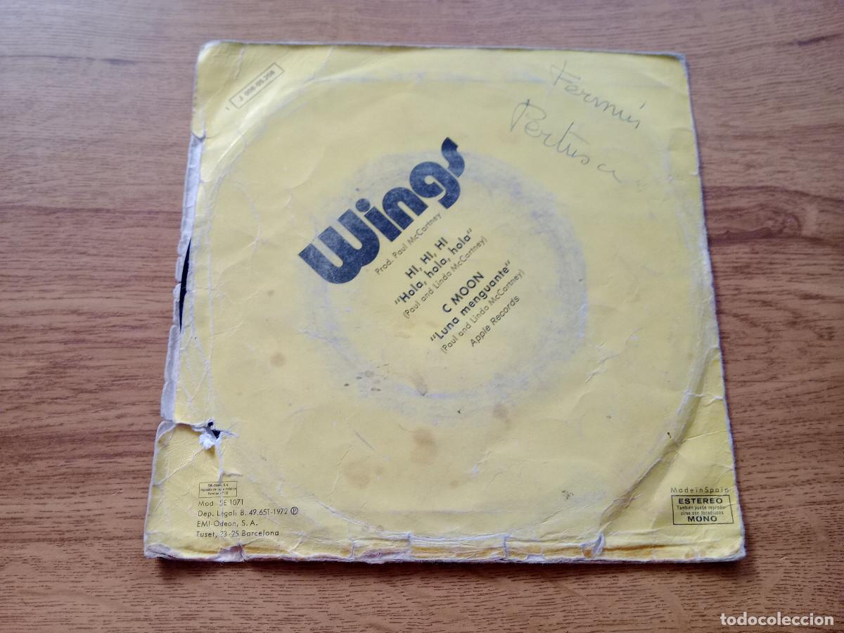 Discos de vinilo: WINGS / HI,HI,HI / C MOON - Foto 2