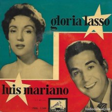 Discos de vinilo: GLORIA LASSO Y LUIS MARIANO - CANASTOS / AMOR, NO ME QUIERAS TANTO +2 - LA VOZ DE SU AMO 1959
