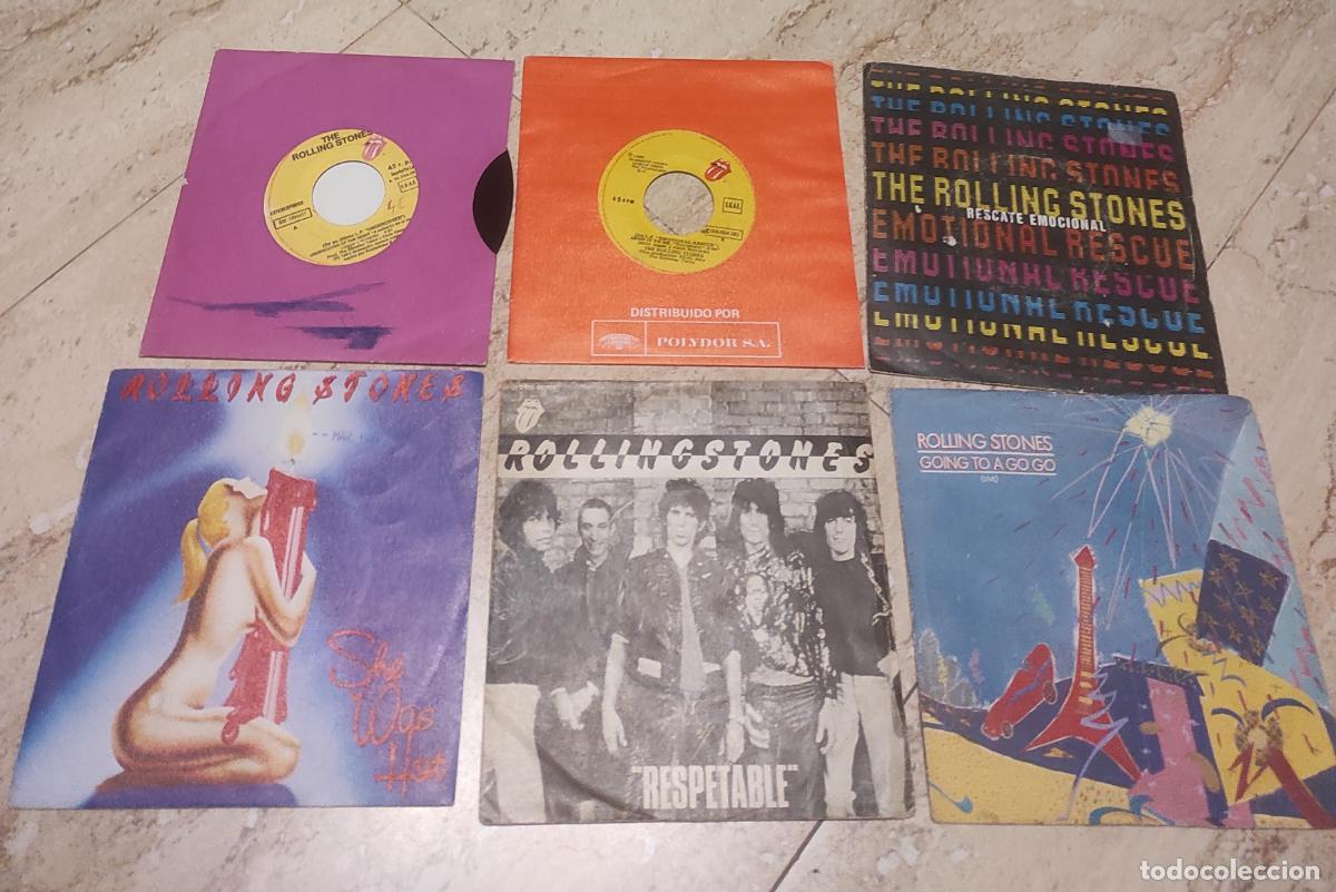 Discos de vinilo: ROLLIGN STONES- SEIS -SINGLES-EDICIONES ESPA&Ntilde;OLAS- - Foto 1