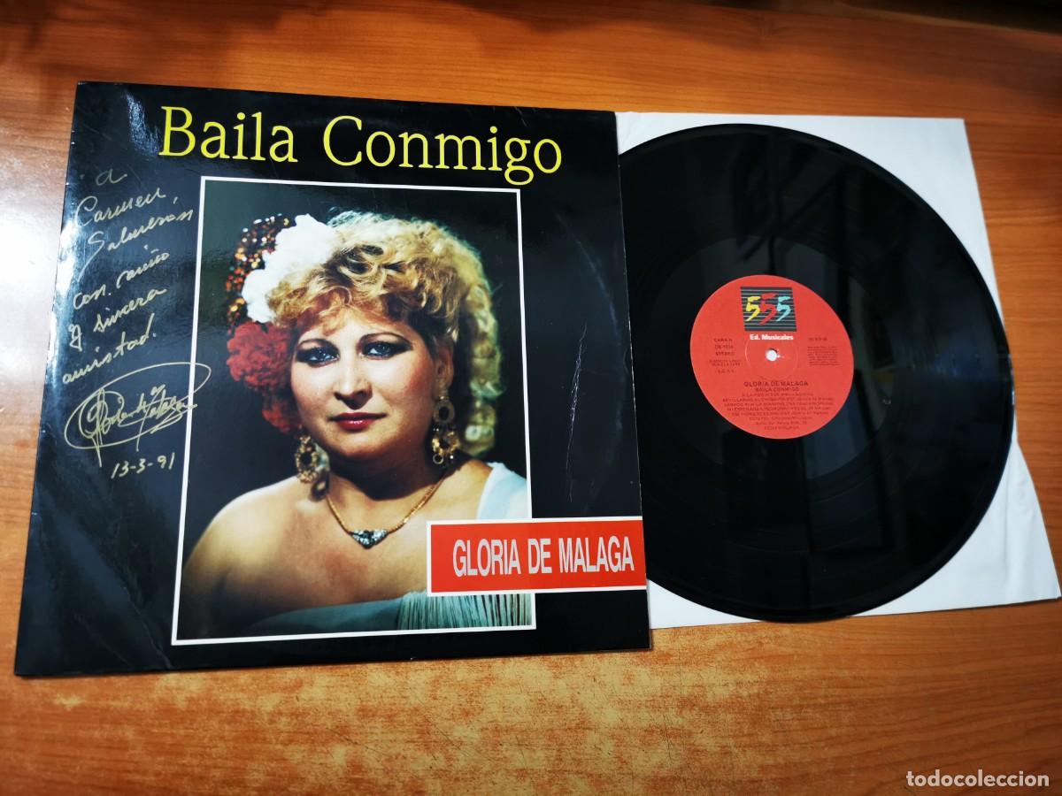 Dischi in vinile: GLORIA DE MALAGA Baila conmigo FIRMADO LP VINILO 1989 AUTOGRAFO 10 TEMAS