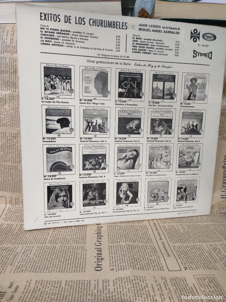 Discos de vinilo: EXITOS DE LOS CHURUMBELES - Foto 2