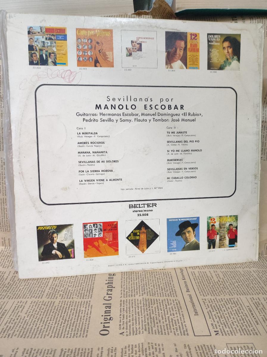 Discos de vinilo: Manolo Escobar &ndash; Sevillanas - Foto 2