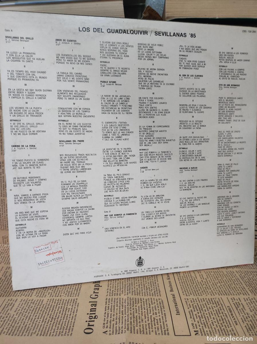 Discos de vinilo: Los Del Guadalquivir &ndash; A pulso - Foto 2