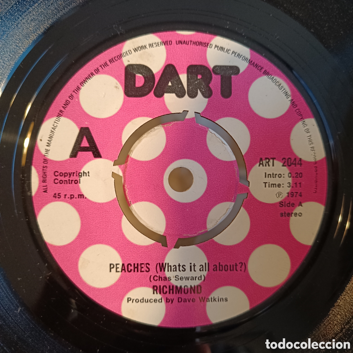 Discos de vinilo: Richmond &ndash; Peaches (Whats It All About) - Foto 1