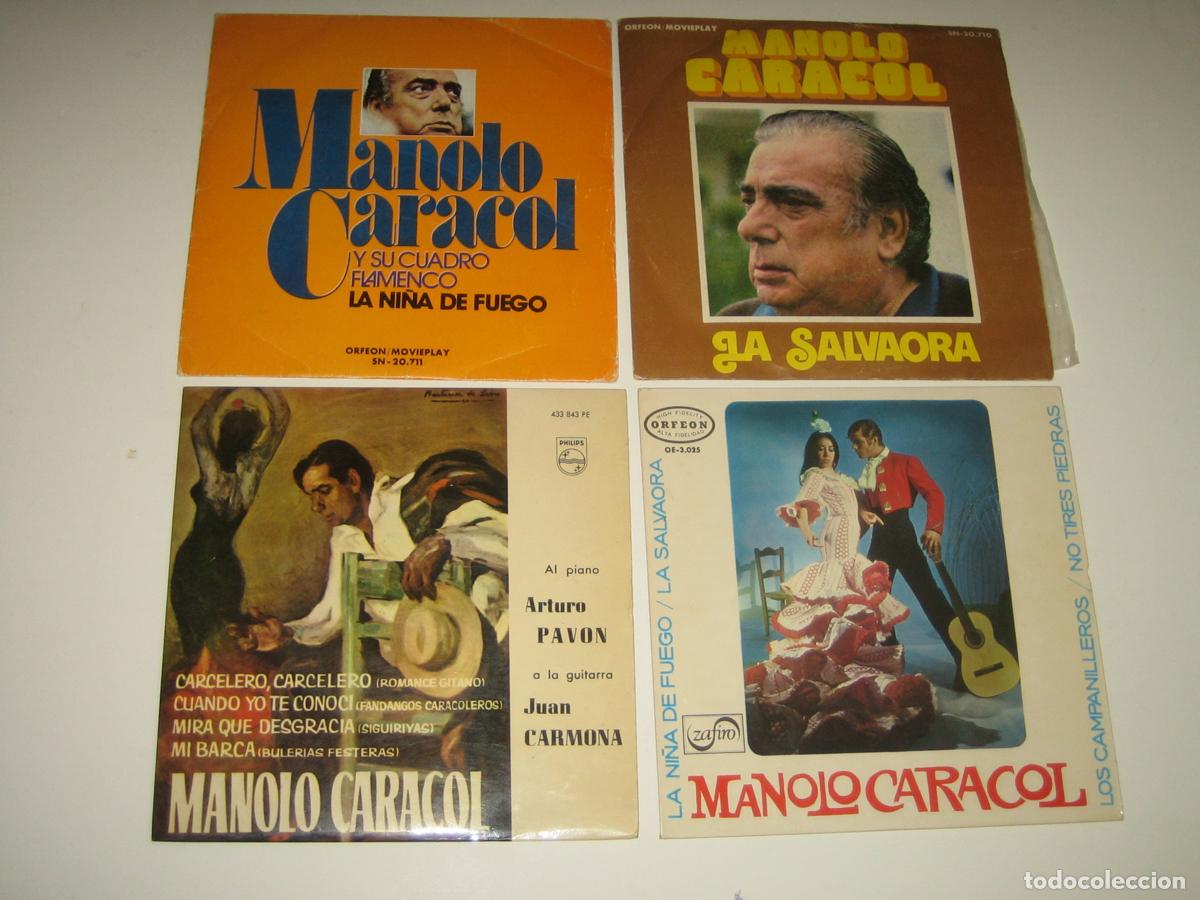 Discos de vinilo: MANOLO CARACOL - LOTE DE 4 DISCOS PEQUE&Ntilde;OS - Foto 1
