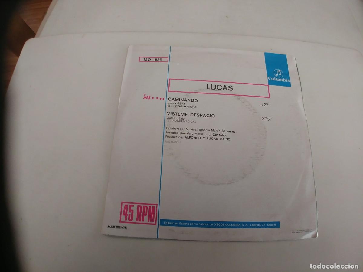 Discos de vinilo: LUCAS-SINGLE CAMINANDO - Foto 2