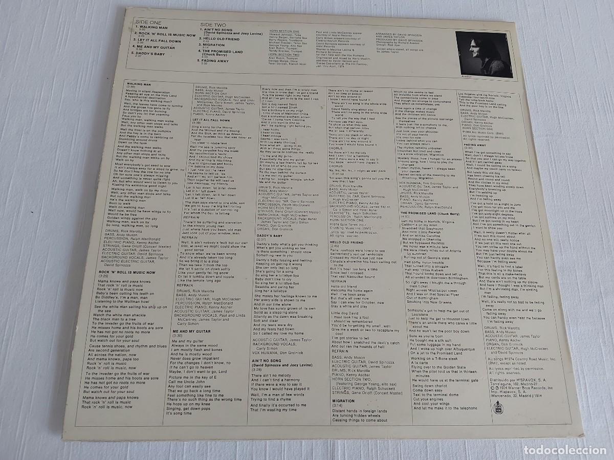 Discos de vinilo: LP James Taylor. Walking Man - Foto 2