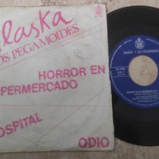 Discos de vinilo: ALASKA Y LOS PEGAMOIDES EP HISPAVOX 1980 HORROR EN EL HIPERMERCADO/ EL HOSPITAL/ ODIO