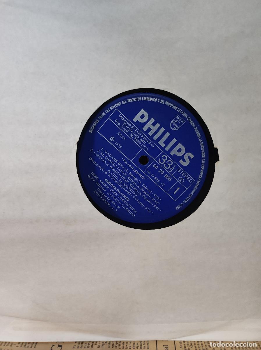 Discos de vinilo: ANDRES PAJARES PAJARISSIMO - Foto 2