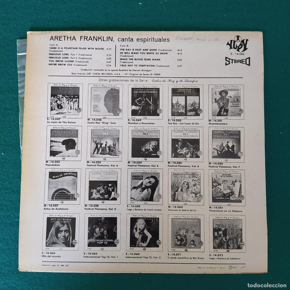Discos de vinilo: Aretha Franklin &ndash; Canta Espirituales - Foto 2