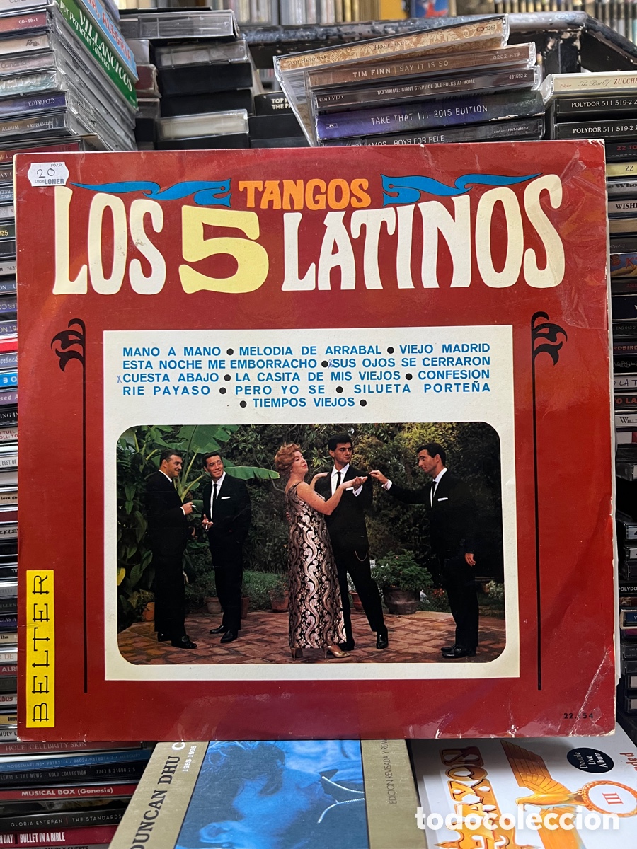 Discos de vinilo: Tangos Los cinco latinos - Foto 1