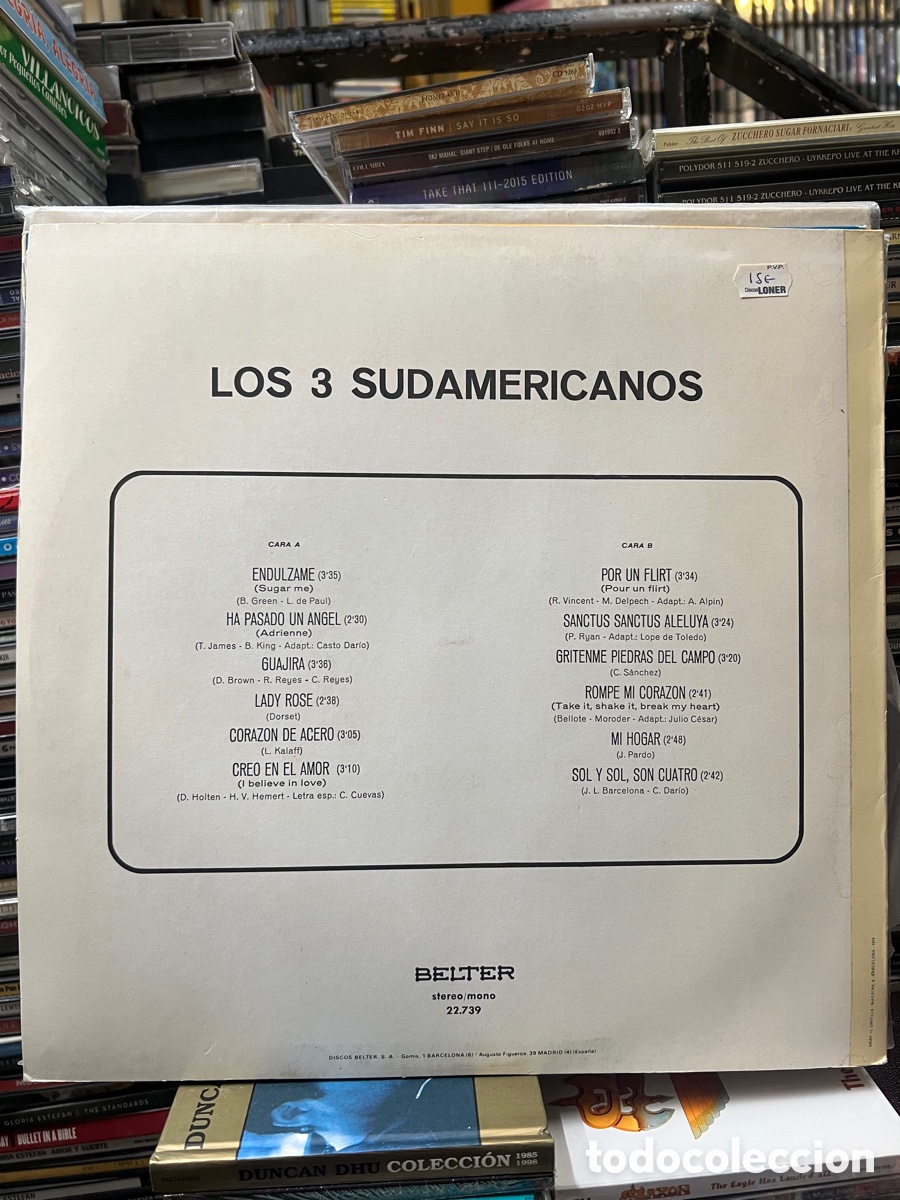 Discos de vinilo: Los 3 sudamericanos End&uacute;lzame - Foto 2