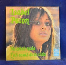 Discos de vinilo: ISABEL PANTON - NO CREA NADA - LAS COSAS DE LA VIDA - SINGLE
