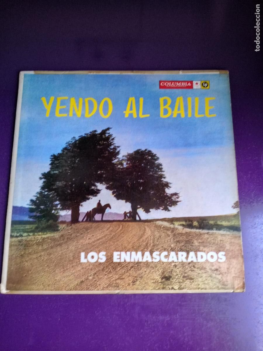 Vinyl records: LOS ENMASCARADOS - YENDO AL BAILE - LP COLUMBIA AREGENTINA 60'S - FOLK TRADICIONAL - POCO USO