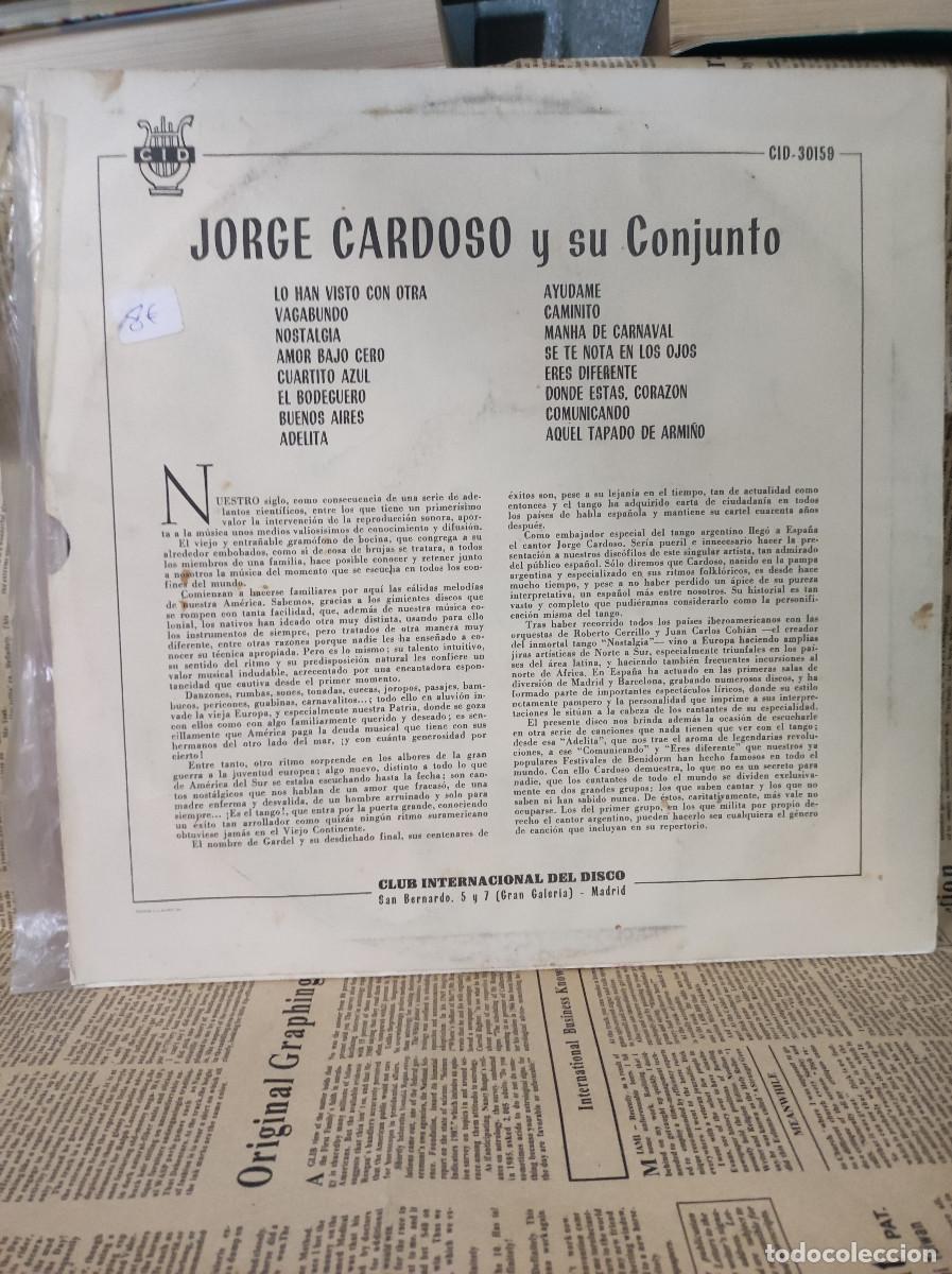 Discos de vinilo: JORGE CARDOSO Y SU CONJUNTO - Foto 2