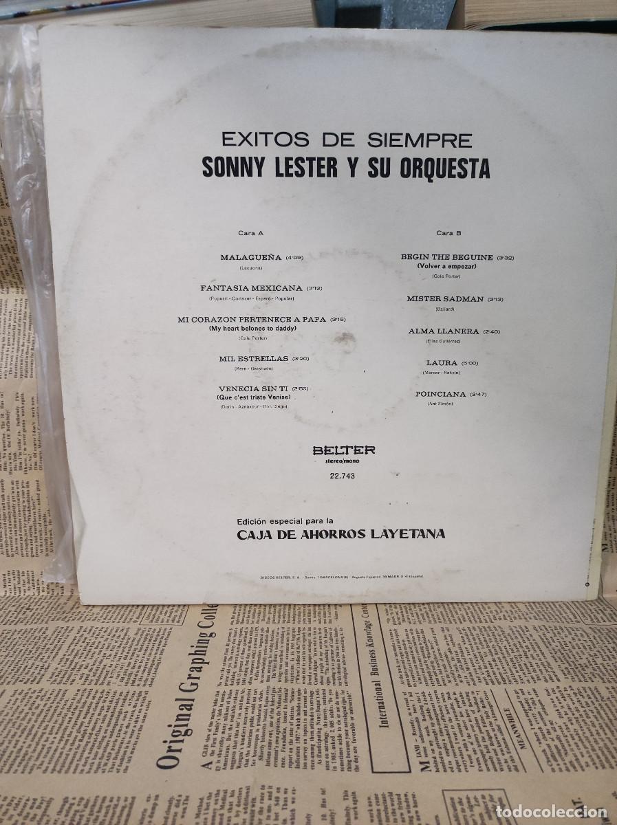 Discos de vinilo: EXITOS DE SIEMPRE SONNY LESTER Y SU ORQUESTA - Foto 2