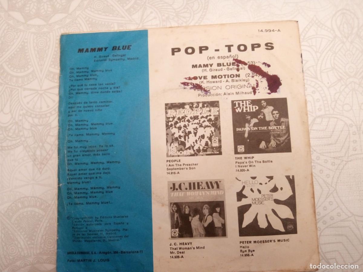 Discos de vinilo: Disco Single Pop-Tops Mamy Blue - Foto 2