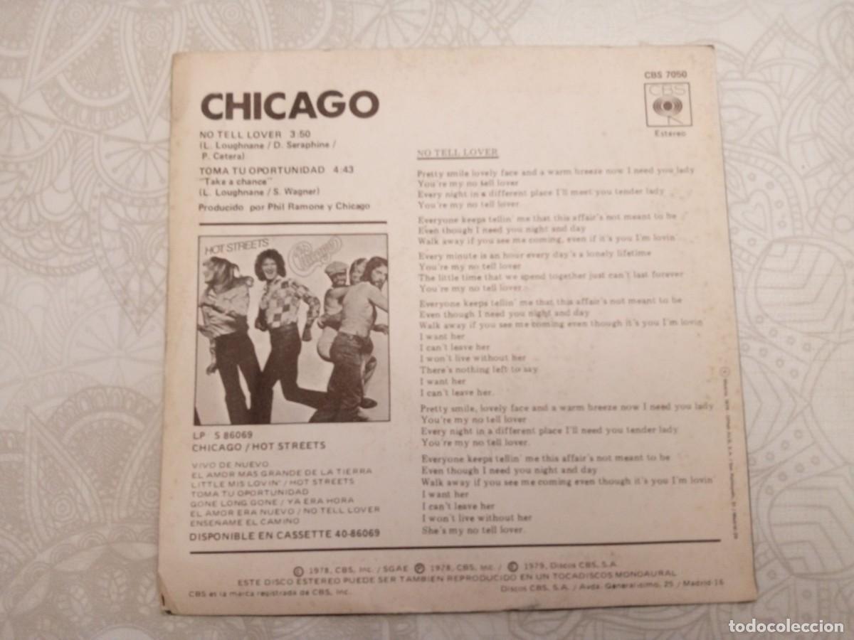 Discos de vinilo: Disco Single Chicago No Tell Lover - Foto 2
