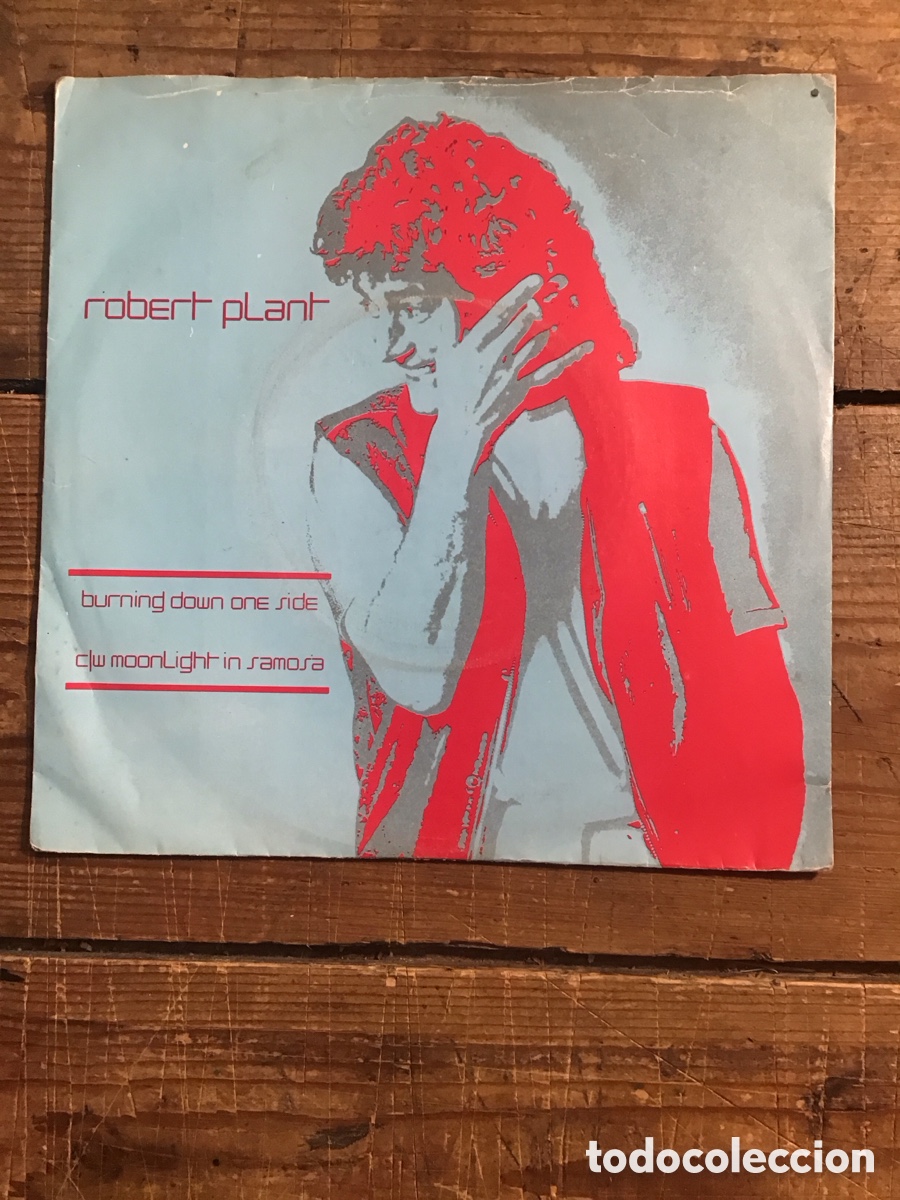 Discos de vinilo: Robert Plant Burning Down One Side c/w Moonlight In Samosa - Foto 1