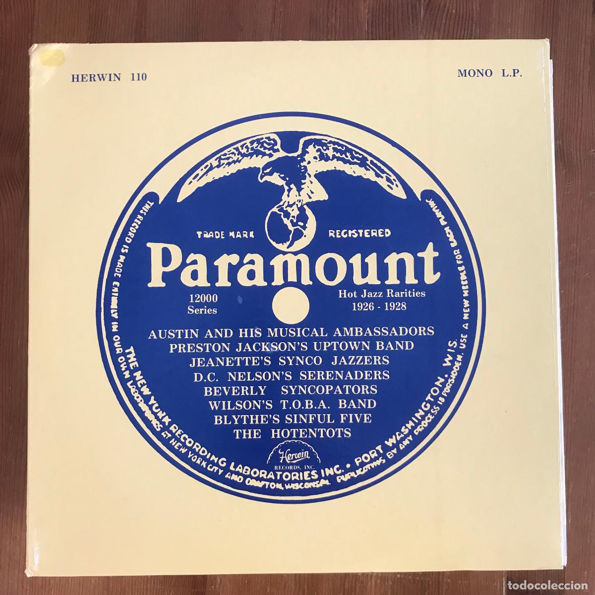 Vinyl-Schallplatten: VV.AA. -PARAMOUNT HOT JAZZ RARITIES 1926-1928 - LP HERWIN RECORDS USA 1977