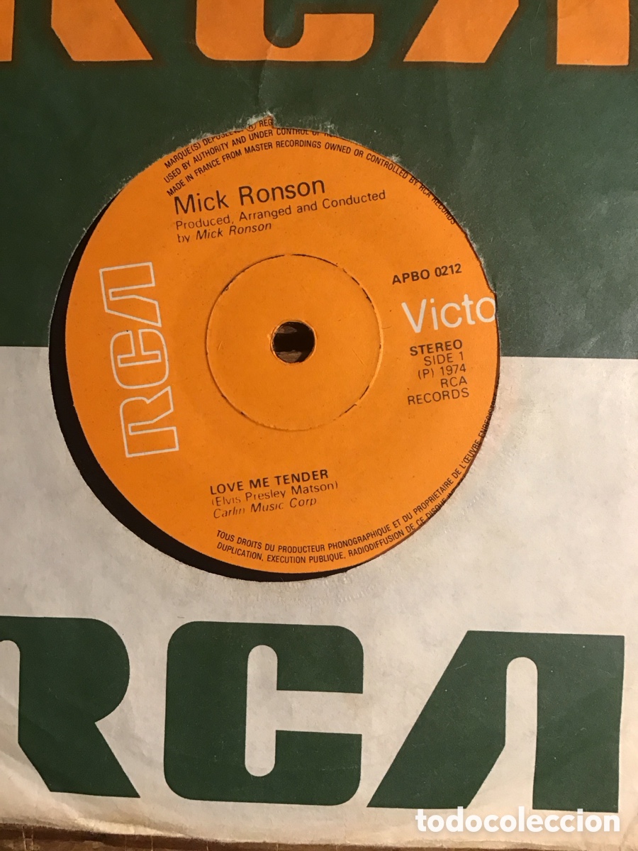 Discos de vinilo: Mick Ronson Love Me Tender - Foto 1
