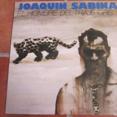 Discos de vinilo: JOAQUÍN SABINA - EL HOMBRE DEL TRAJE GRIS. LP, ED ESPAÑOLA 12” 1988. INSERT. LABELS RARAS. VG+/NM