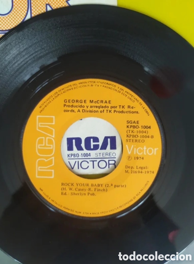 Discos de vinilo: Single George McCrae. Rock your baby - Foto 3