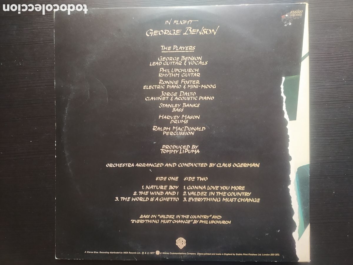 Discos de vinilo: GEORGE BENSONS LP IN FLIGHT - Foto 3