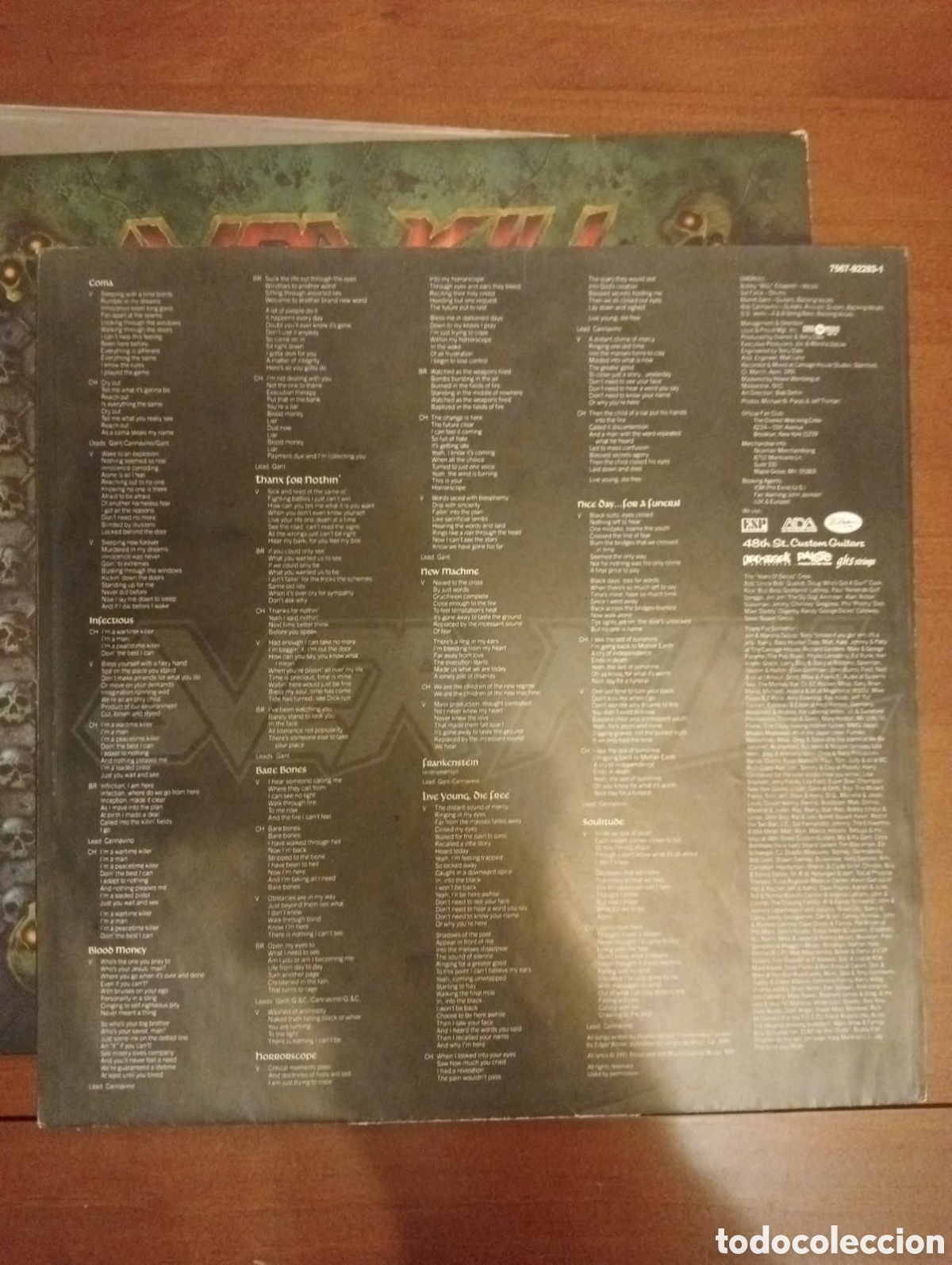 Discos de vinilo: Overkill - Horrorscope / LP Vinilo Original 1991 Europa - Foto 7