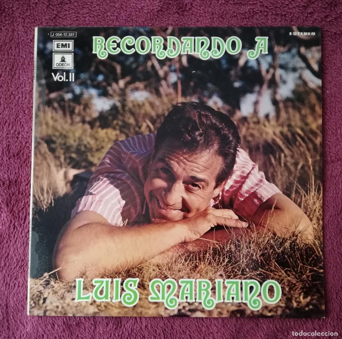 Discos de vinilo: LUIS MARIANO - RECORDANDO A (EMI ODEON) LP - PEDIDO MINIMO 7&euro; - Foto 1
