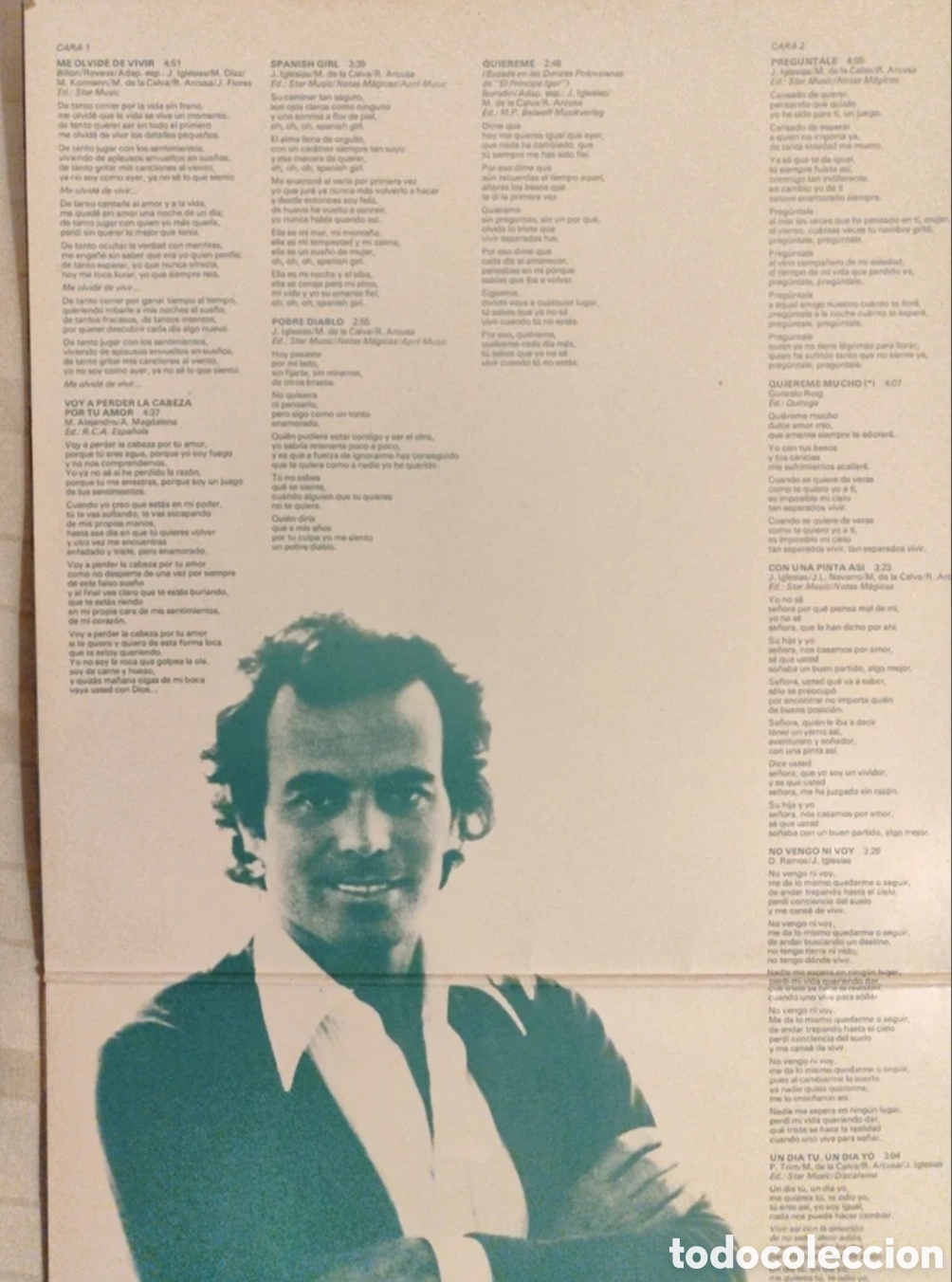 Discos de vinilo: JULIO IGLESIAS - Emociones - Foto 3