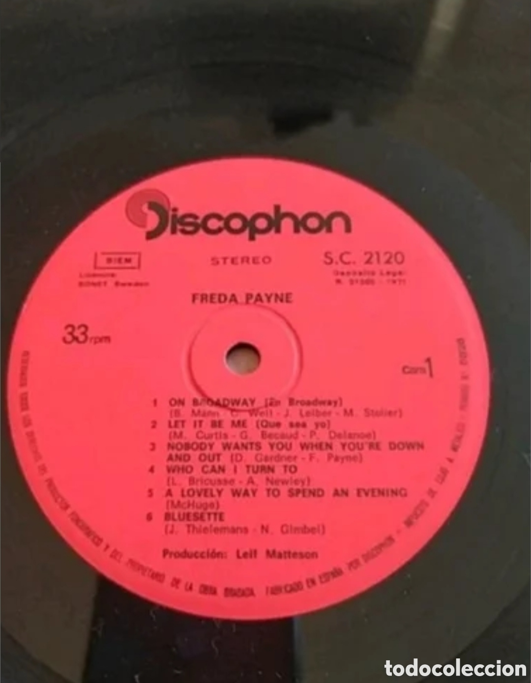 Discos de vinilo: Lp Freda Payne. Freda Payne - Foto 3