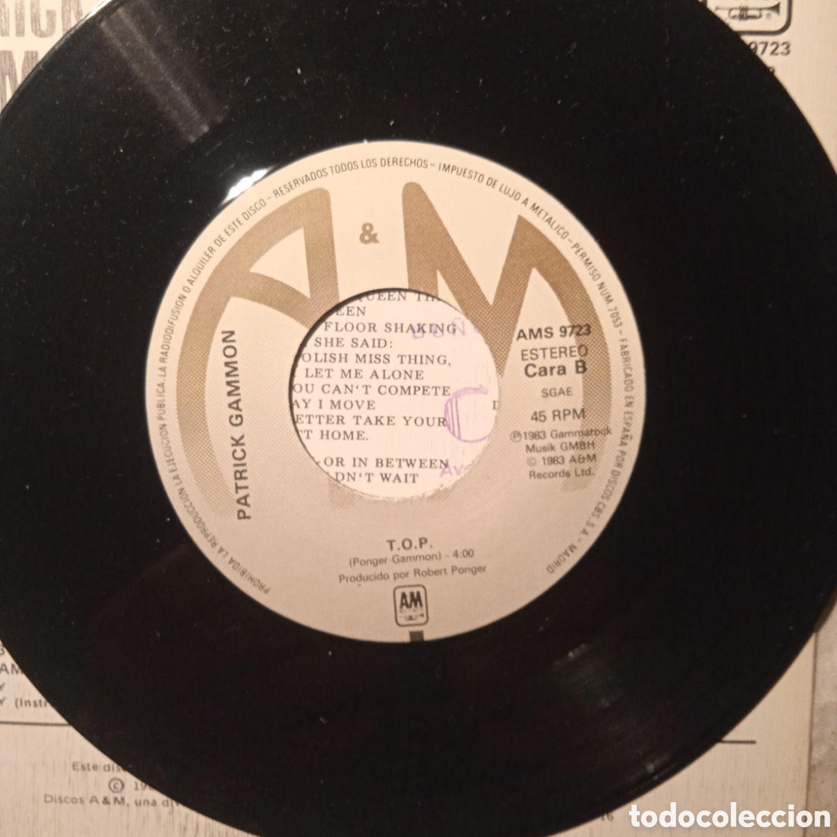 Discos de vinilo: Patrick gammon do my ditty,1983,muy buen estado - Foto 3