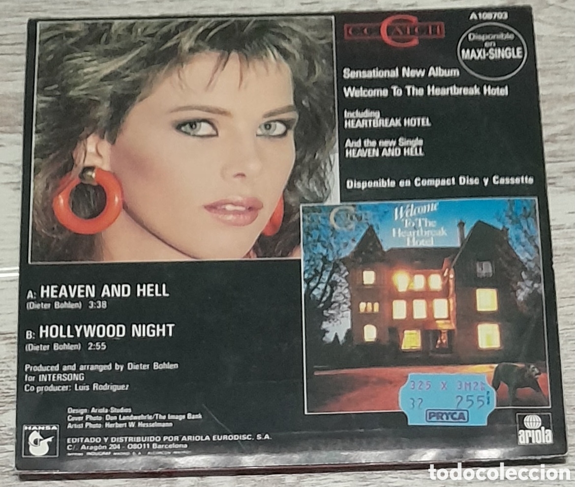 Discos de vinilo: C.C. CATCH - HEAVEN AND HELL + 1 - ARIOLA 1986 - Foto 2