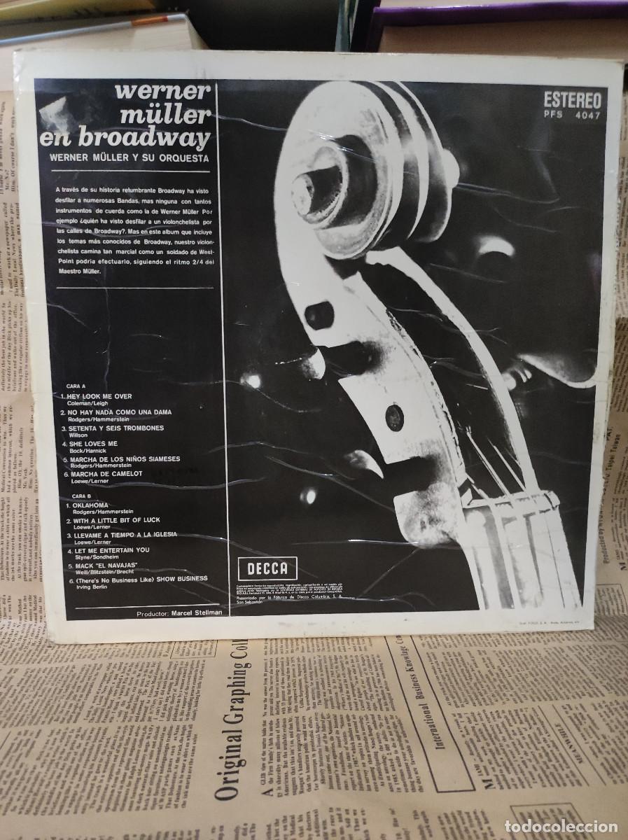 Discos de vinilo: Werner M&uuml;ller Y Su Orquesta &ndash; Werner M&uuml;ller En Broadway - Foto 2